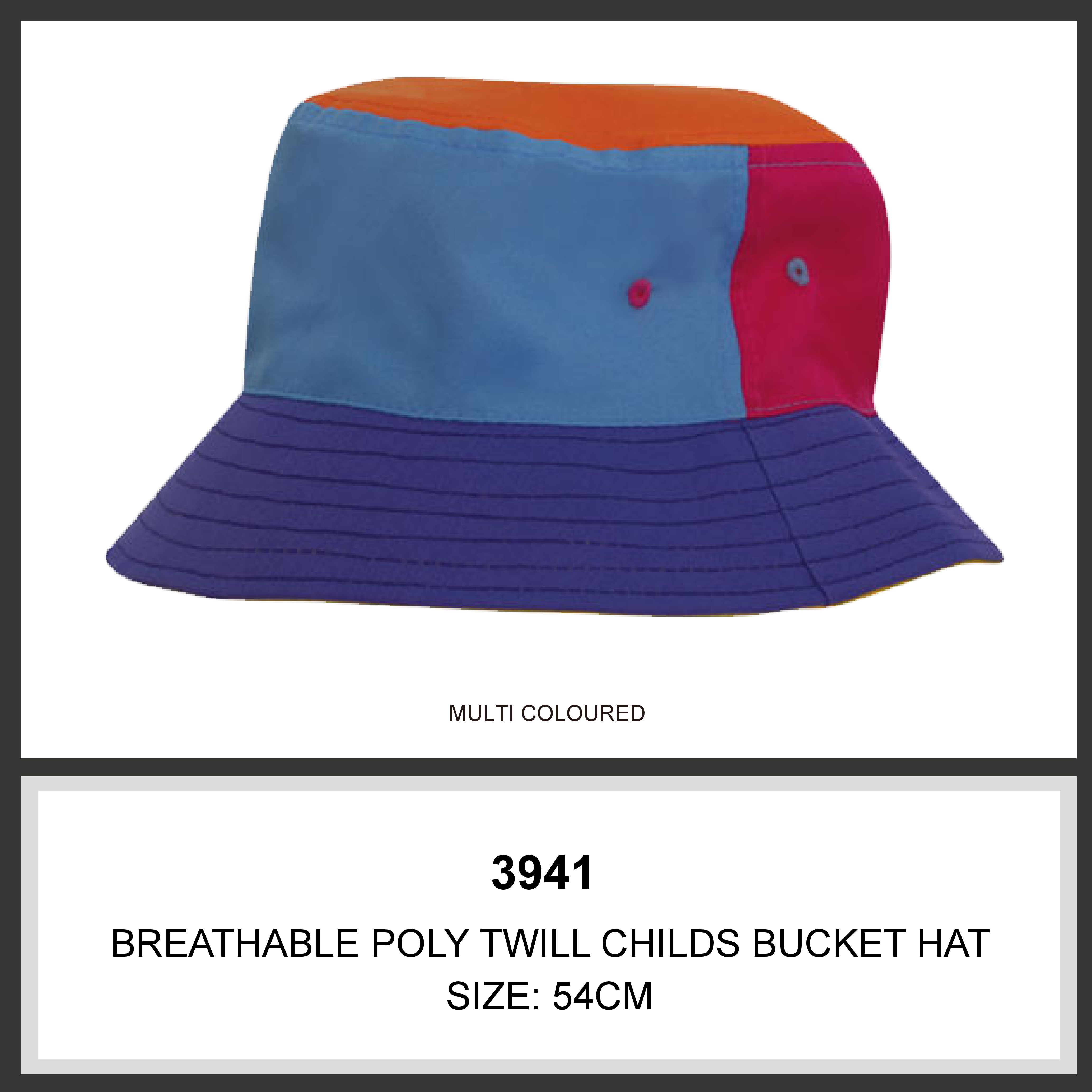 Breathable Poly Twill Childs Bucket Hat(3941) 2 | | Promotion Wear