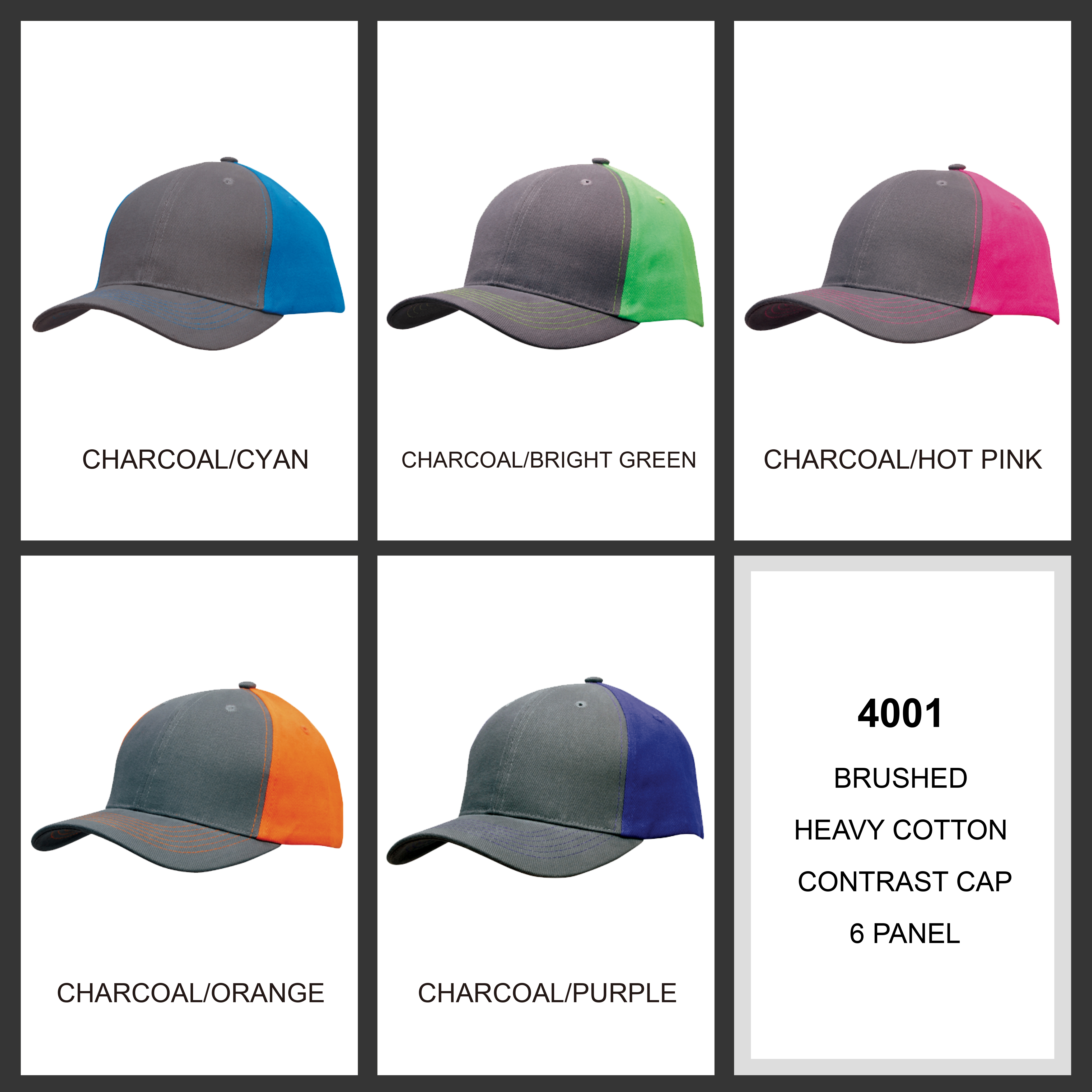Brushed Heavy Cotton Contrast Cap (4001) 2 | | Promotion Wear