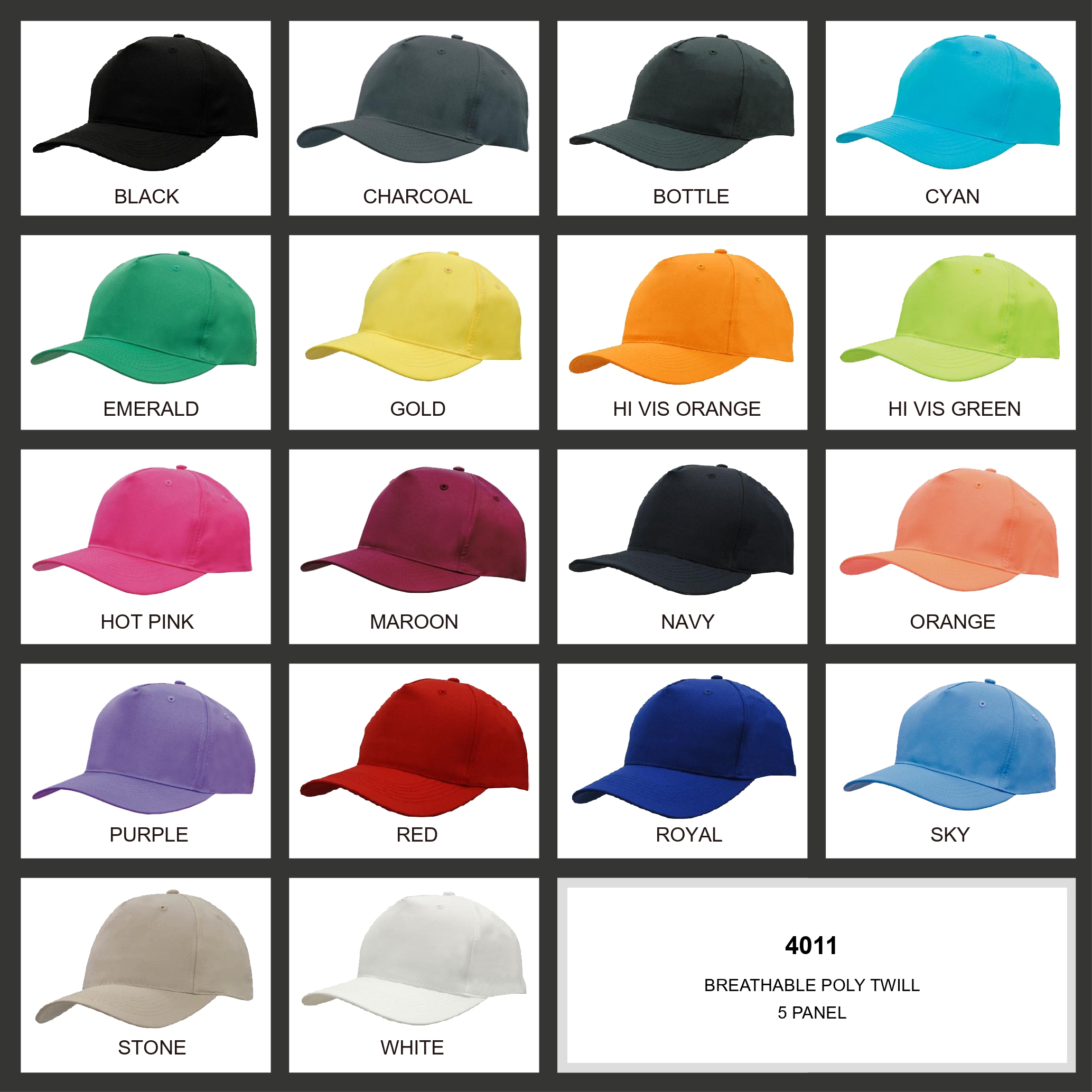 Breathable Poly Twill Cap (4011) 2 | | Promotion Wear