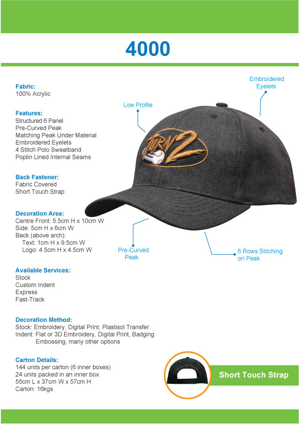 Premium American Twill Cap (4000) 1 | | Promotion Wear